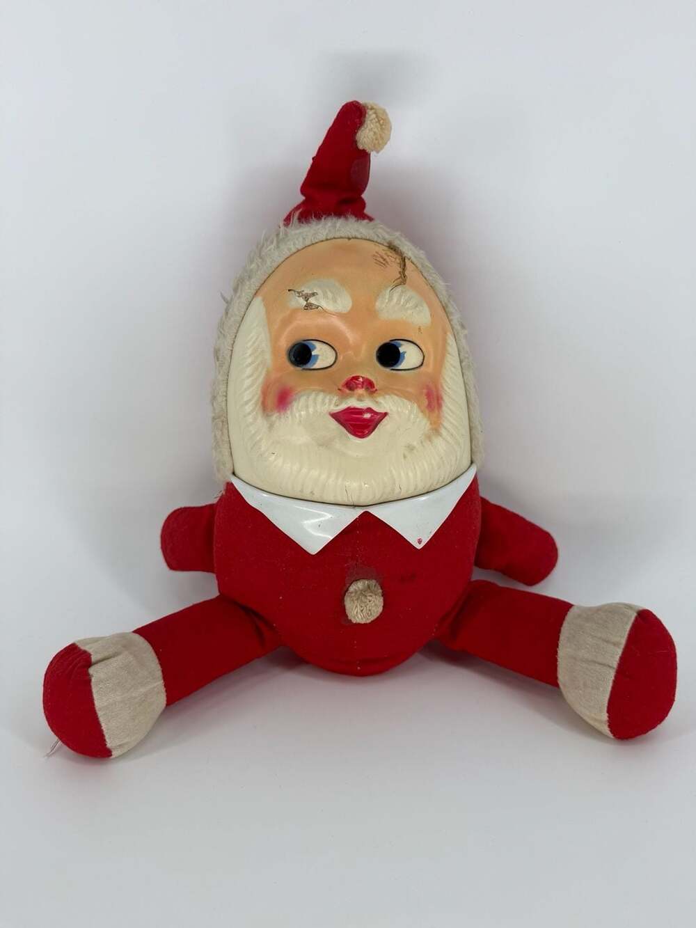 Vintage Celluloid Santa Claus Doll Mid Century Kitsch
